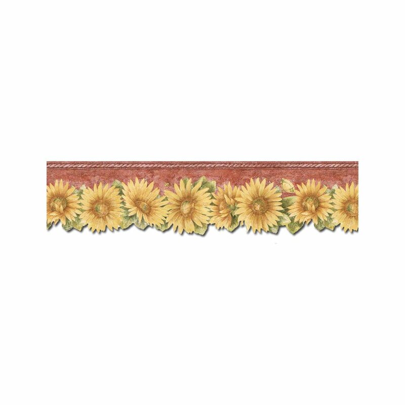 August Grove Lopiccolo Sunflowers 15 L X 5 88 W Wallpaper Border