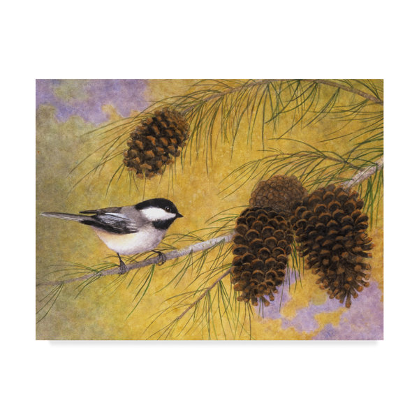 East Urban Home Chickadee In The Pines I Acrylic Painting Print