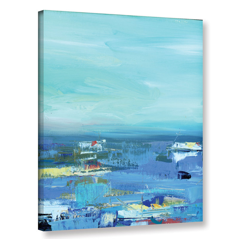 Breakwater Bay Abstract Harbor 9 Water Makes Me Happy Painting
