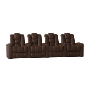 Solid Wood Home Theatre Lounger (Row Of 4) by Latitude Run New