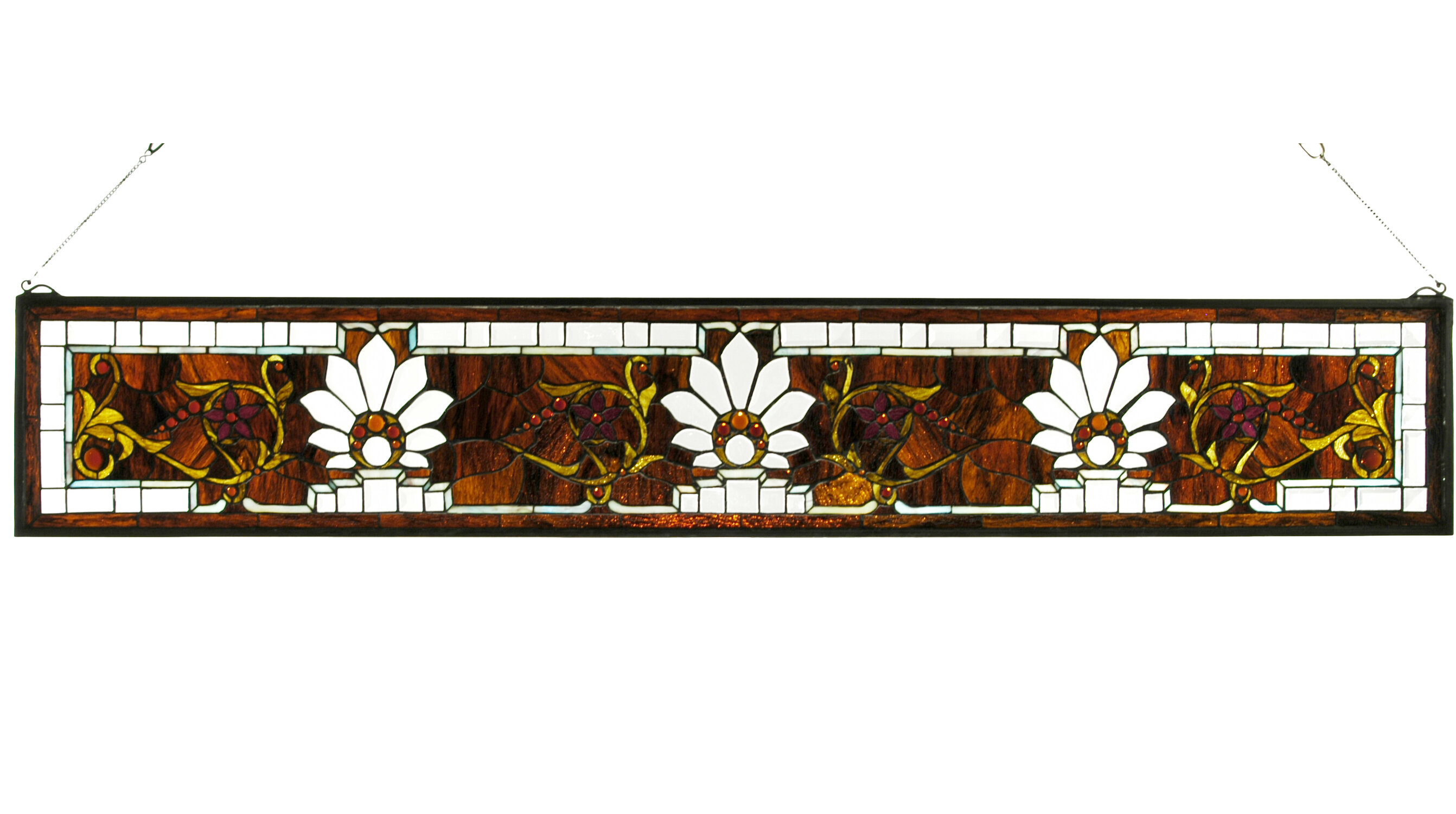 Meyda Tiffany Beveled Ellsinore Transom Stained Glass Window Perigold