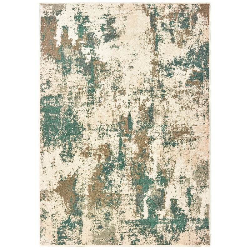 Williston Taunton Teal/Taupe Area Rug & Reviews Wayfair