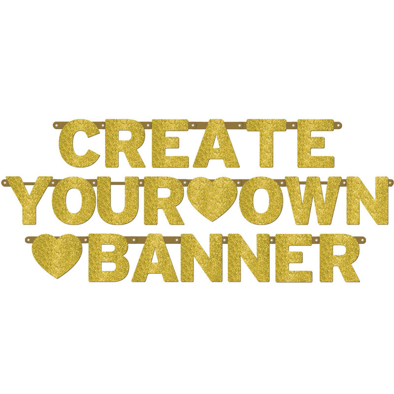 Amscan Create Your Own Custom Glitter Banner Reviews Wayfair