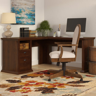 Go to store & view more images Ferrell L-Shape Executive Desk with Hutch by Three Posts