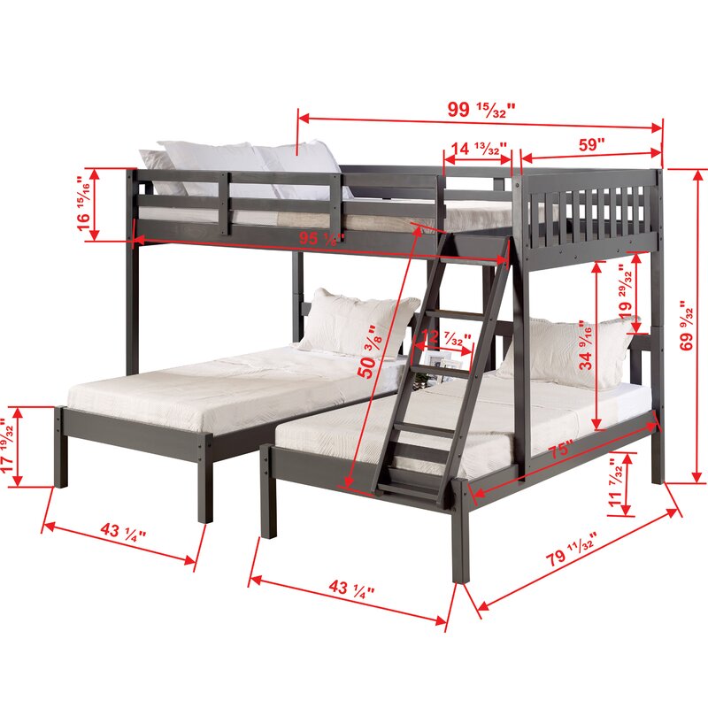 triple bed with trundle