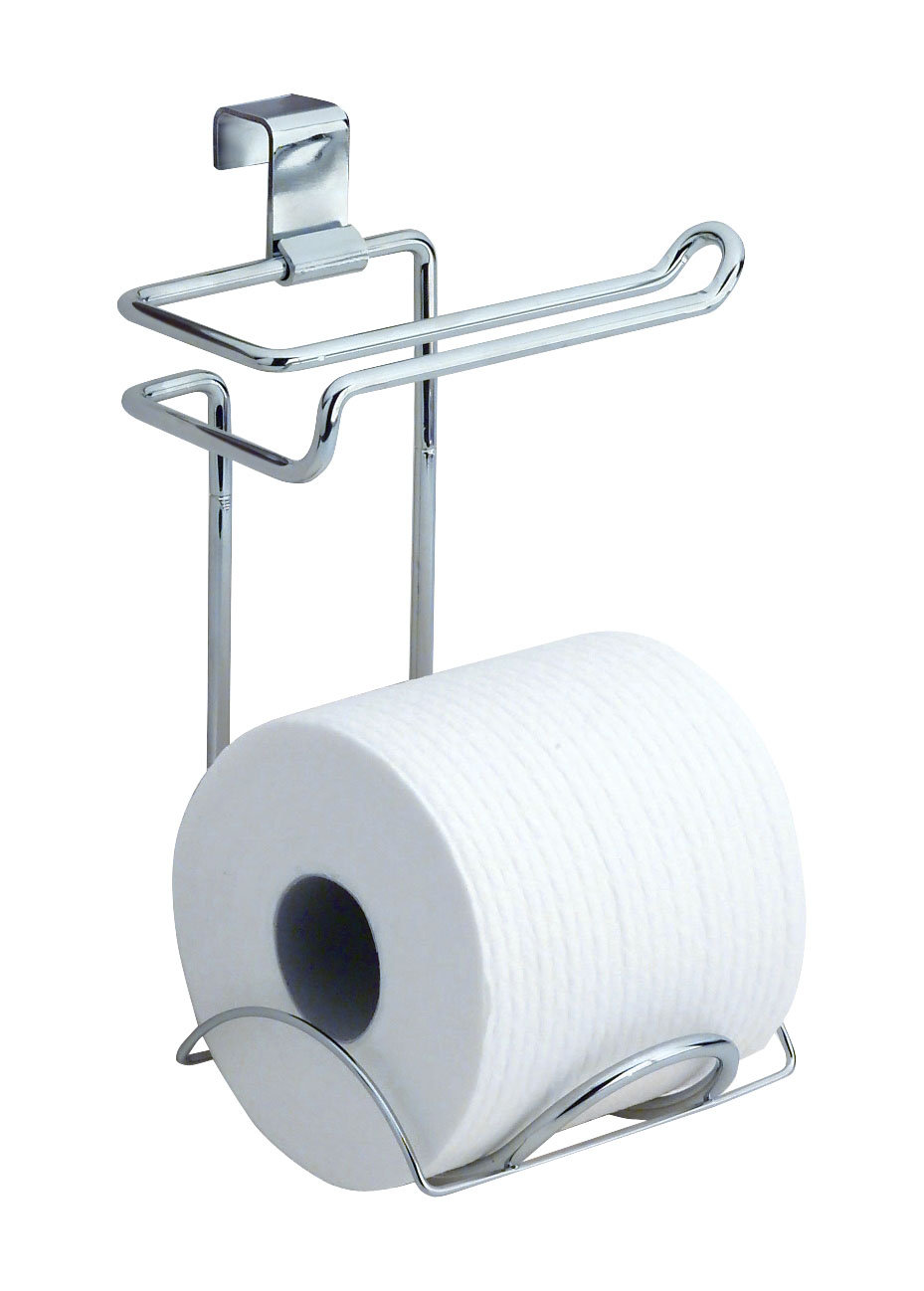Convenient Single Roll Toilet Paper Tissue Holder Hanger Hangs Over The Tank