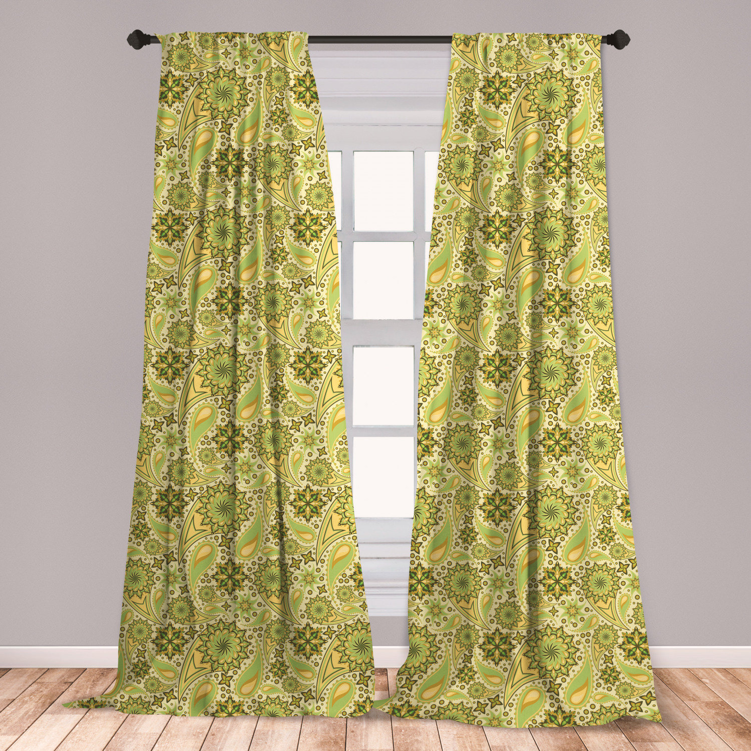 East Urban Home Ambesonne Ethnic Curtains Traditional Paisley East Urban Home Ambesonne Ethnic