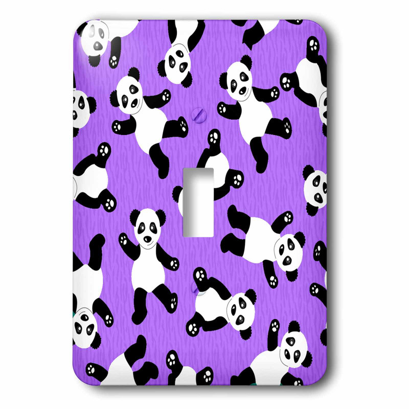 3drose Cute Cartoon Panda 1 Gang Toggle Light Switch Wall Plate Wayfair