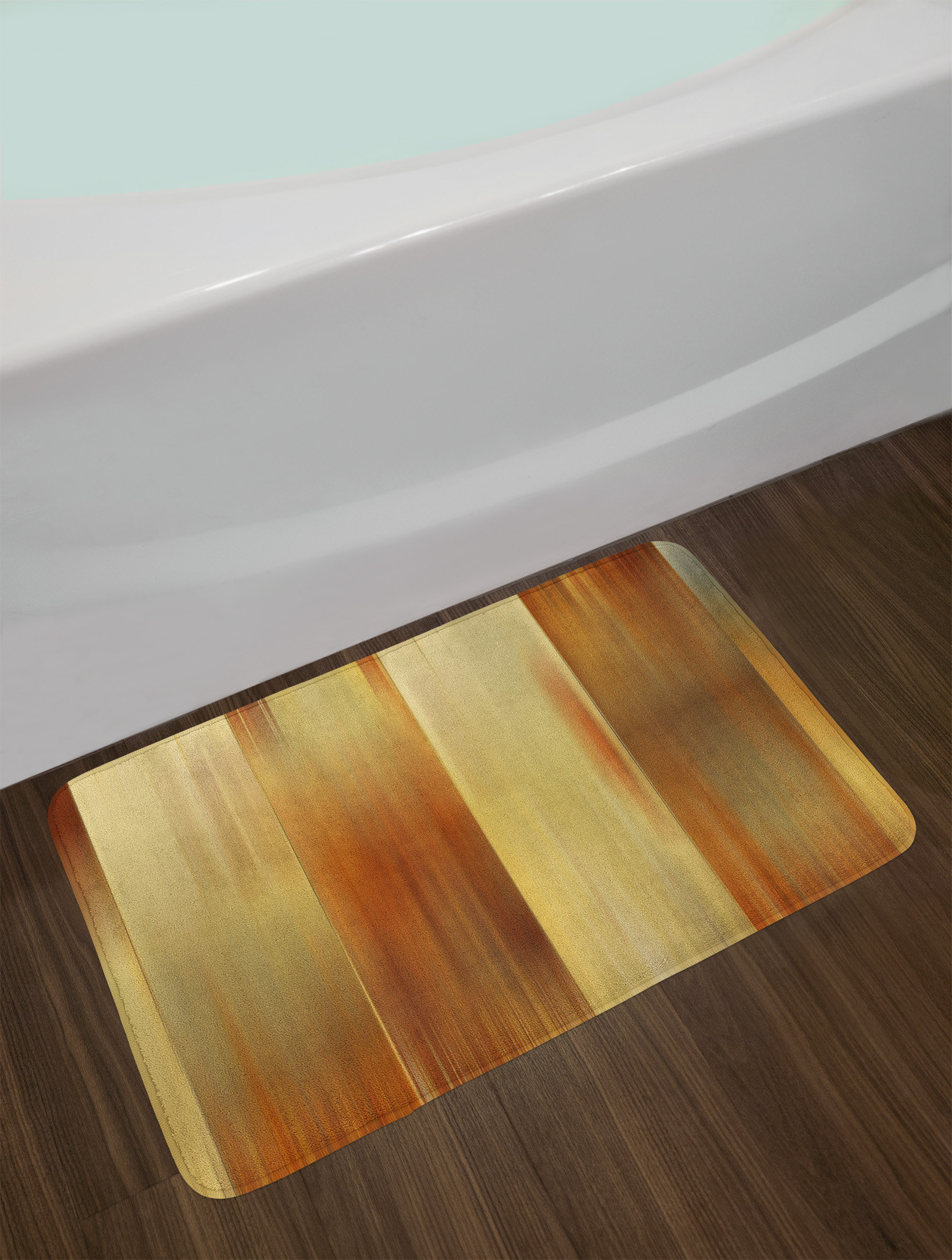 Ambesonne Earth Tones Bath Mat By Abstract Modern Design With Ombre Inspired Smooth Color Transitions Plush Bathroom Decor Non Slip