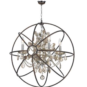 Bourke 1 Tier 4-Light Crystal Chandelier