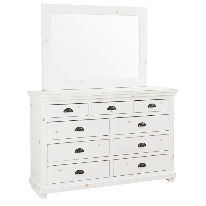 Castagnier 9 Drawer Dresser With Mirror Castagnier 9 Drawer Dresser With Mirror