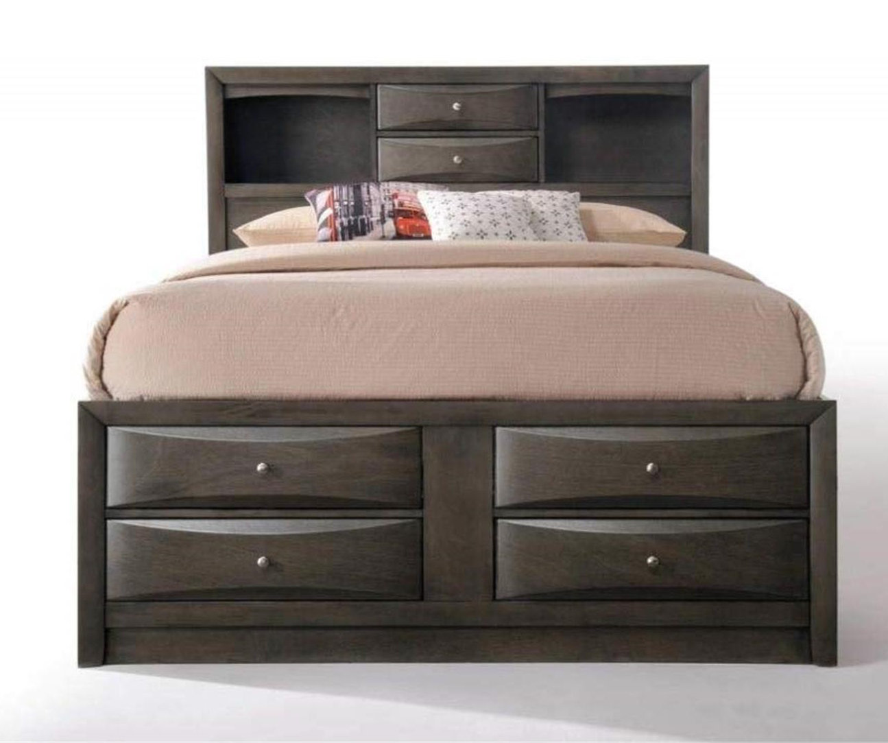 Red Barrel Studio Full Storage Bed Grey Oak Wayfair Ca