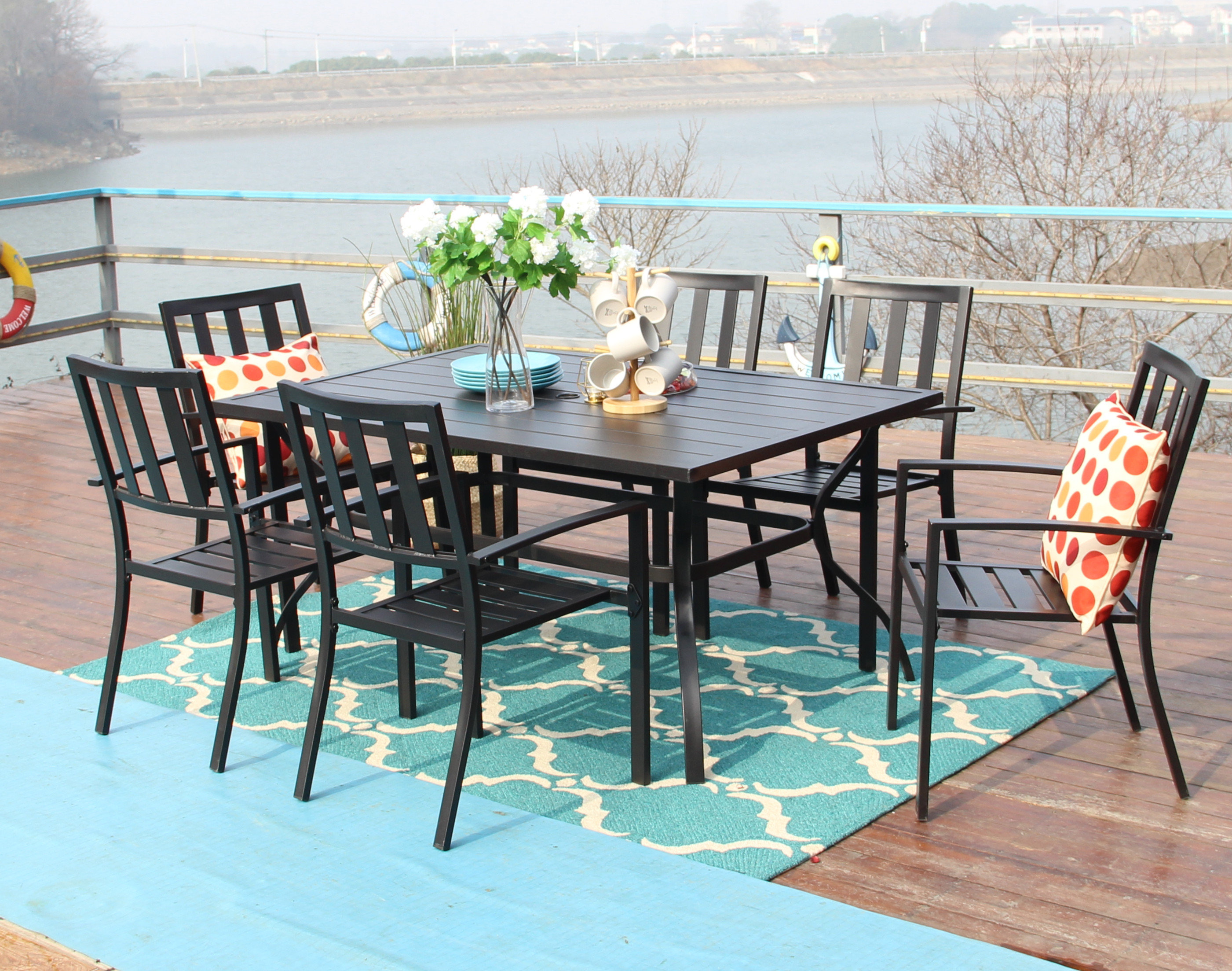 Latitude Run Lugent 7 Piece Dining Set Reviews Wayfair