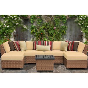 Laguna 7 Piece Sectional Seating Group with Cushion