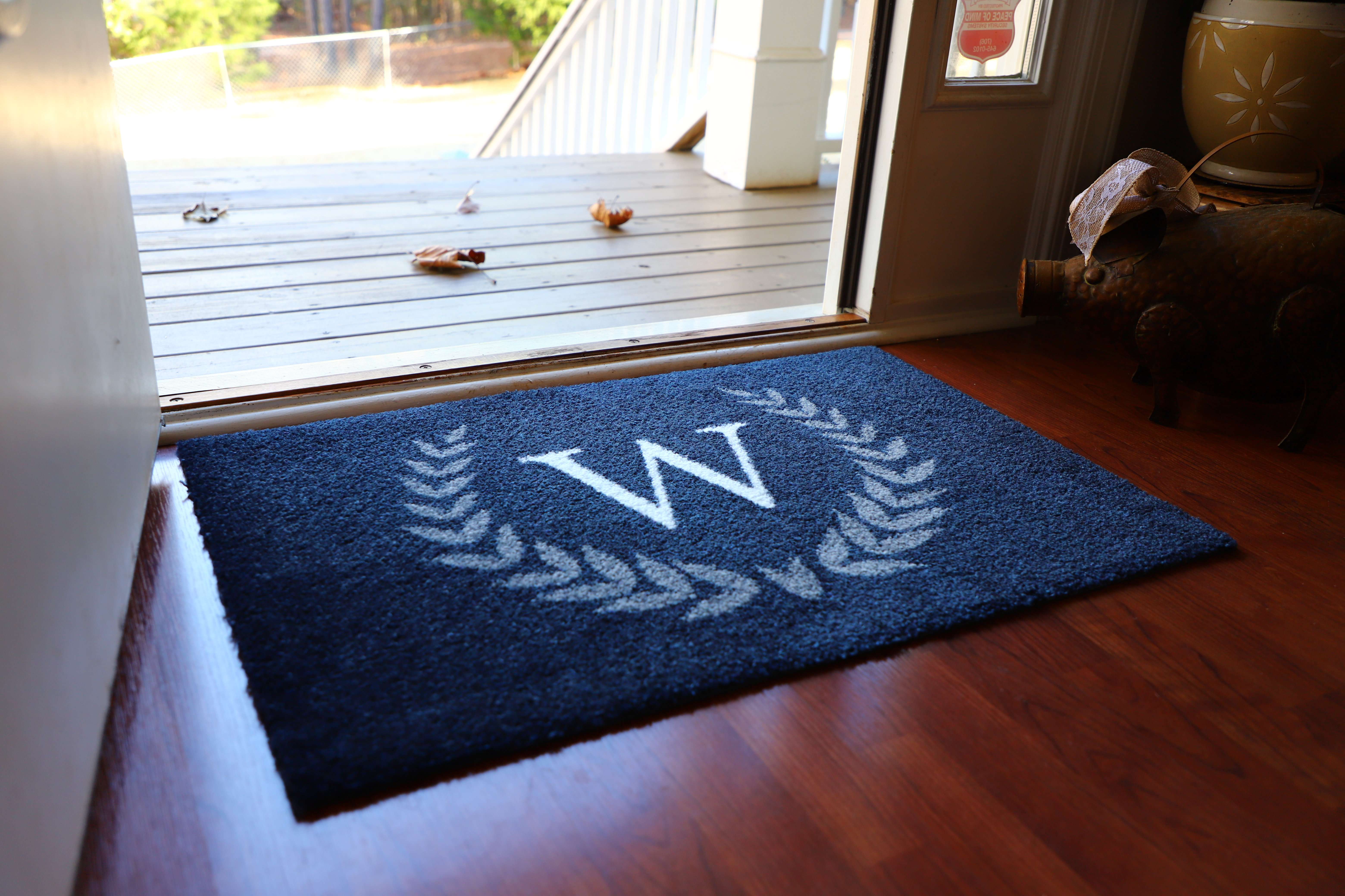 Red Barrel Studio Gharass Star Laurel Run Monogram 36 X 24 Non Slip Outdoor Door Mat Reviews Wayfair