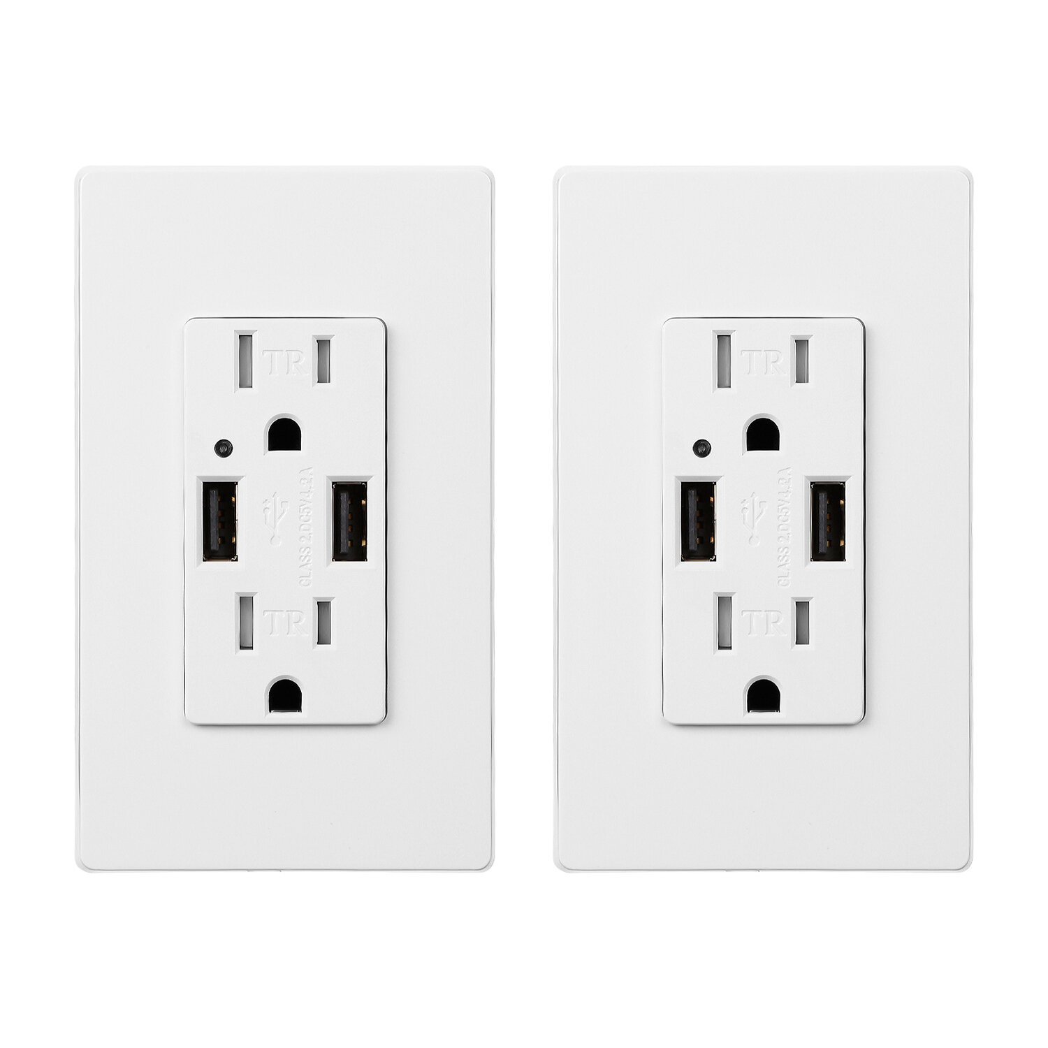 USB Outlet USB Receptacle 4.2A High Speed Dual USB Charger Outlet 15A 