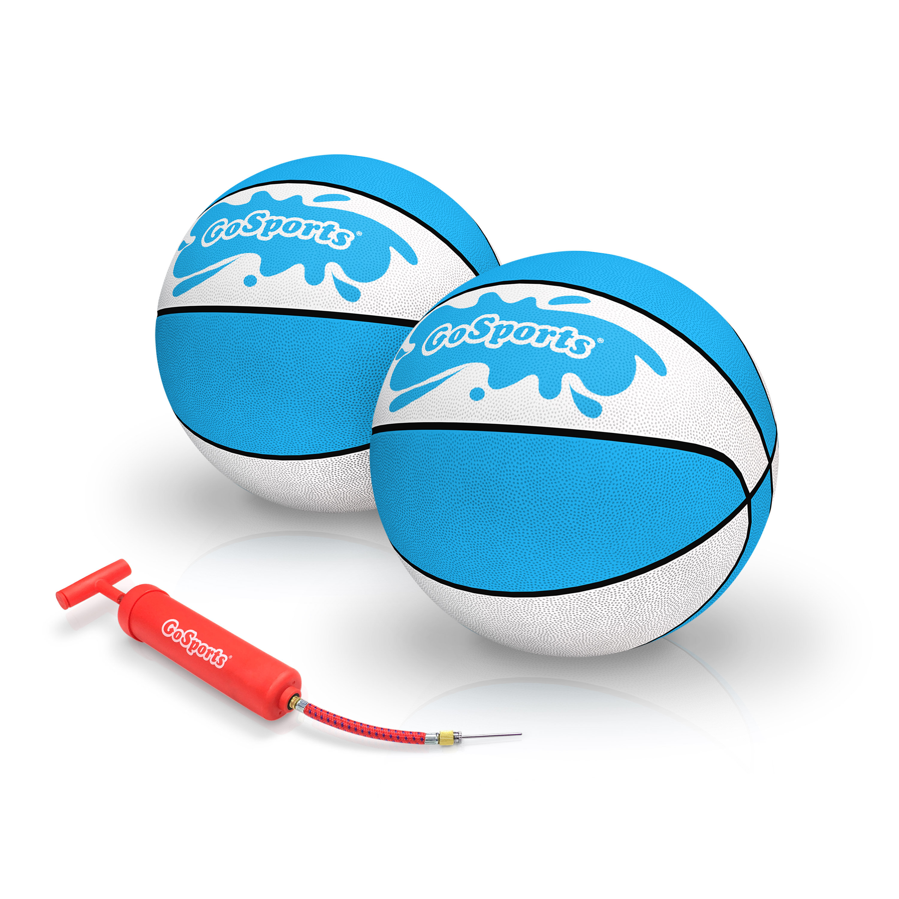 3 Pack Inflatable Mini Hoop Basketballs with Pump 4 Inch Balls 