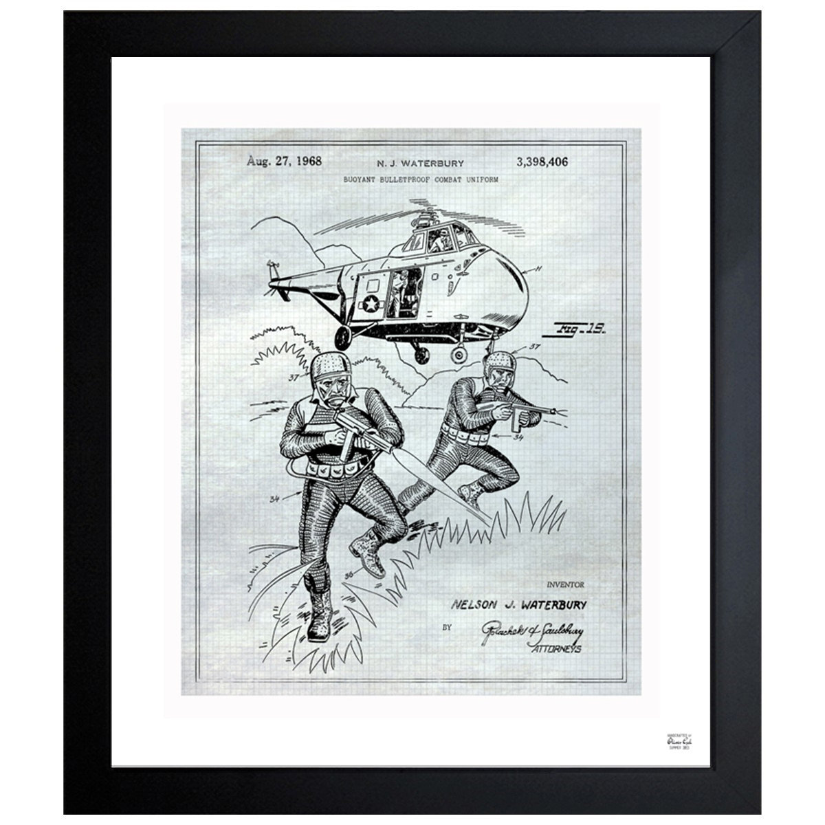 Oliver Gal Buoyant Bulletproof Combat Uniform 1968 2 Wrapped Canvas Graphic Art Print On Canvas Wayfair