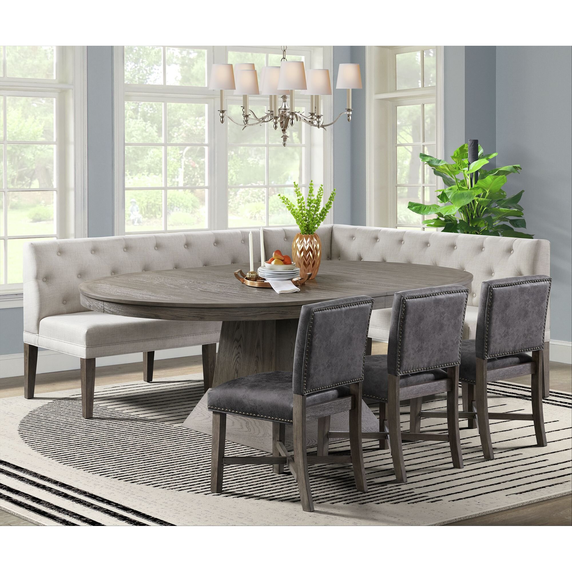 sectional dining table set