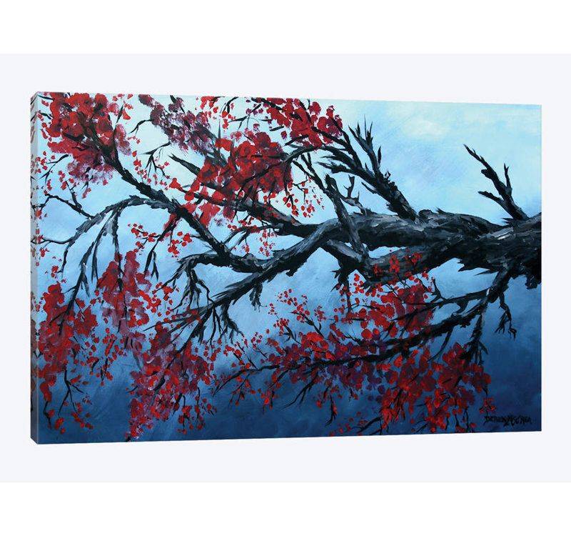 East Urban Home Japanese Cherry Blossom Flowers Graphic Art