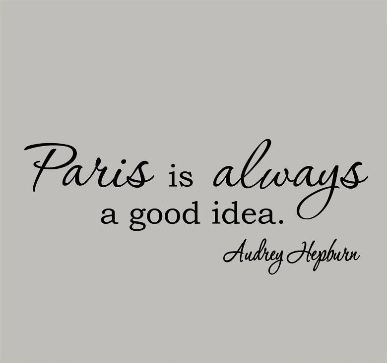 House Of Hampton Paris Is Always A Good Idea Audrey Hepburn Quote Wall Decal Reviews Wayfair