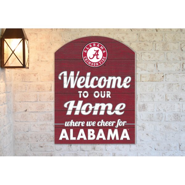 University of Alabama As Rustic Red Lighted Marquee sign With NCAA Logo