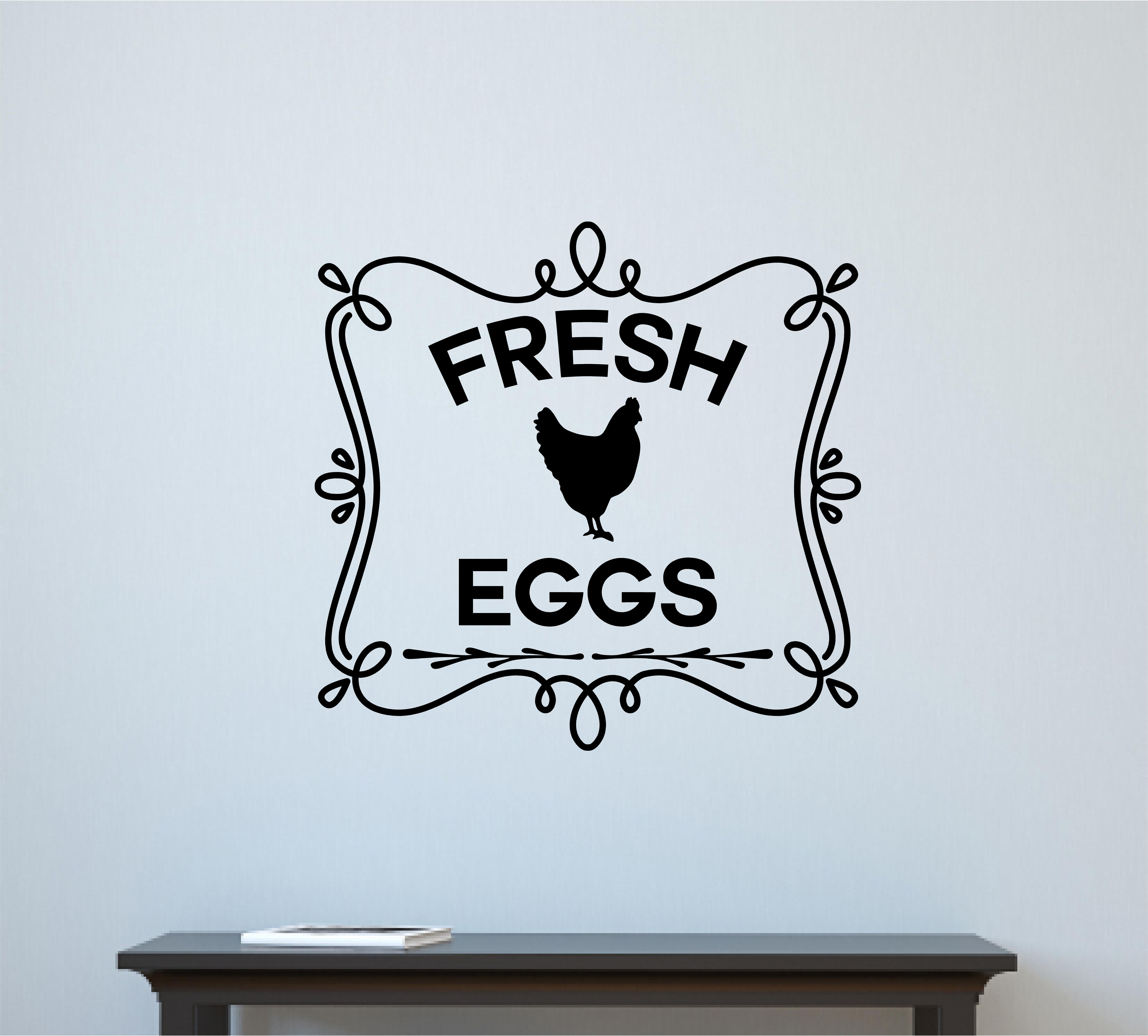 Mobel Wohnen Farm Fresh Eggs Farmhouse Home Decor Kitchen Wall