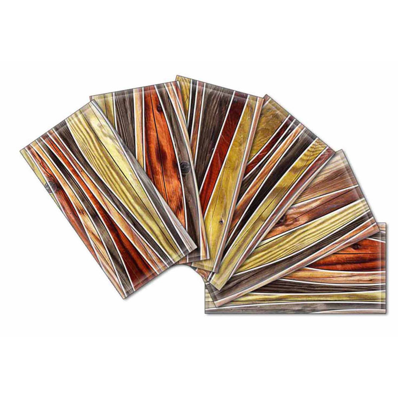 Upscale Designs by EMA Custom 3" x 6" Beveled Glass Subway ...