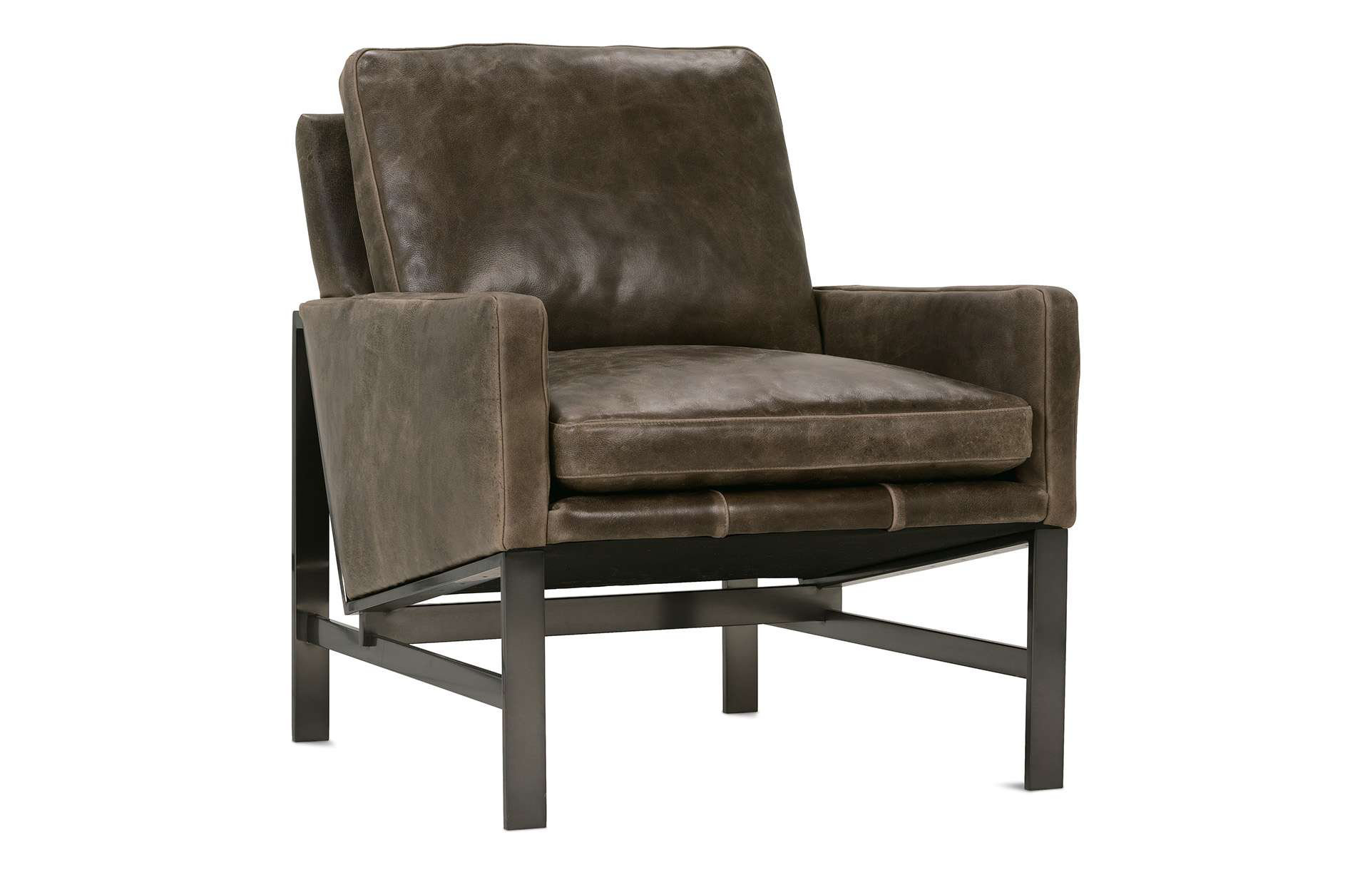 17 Stories Atticus Leather Armchair | Wayfair