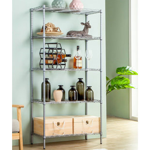 Go to store & view more images Rebrilliant Elyse 5-Tier Wire Shelved Heavy Duty Steel Baker's Rack