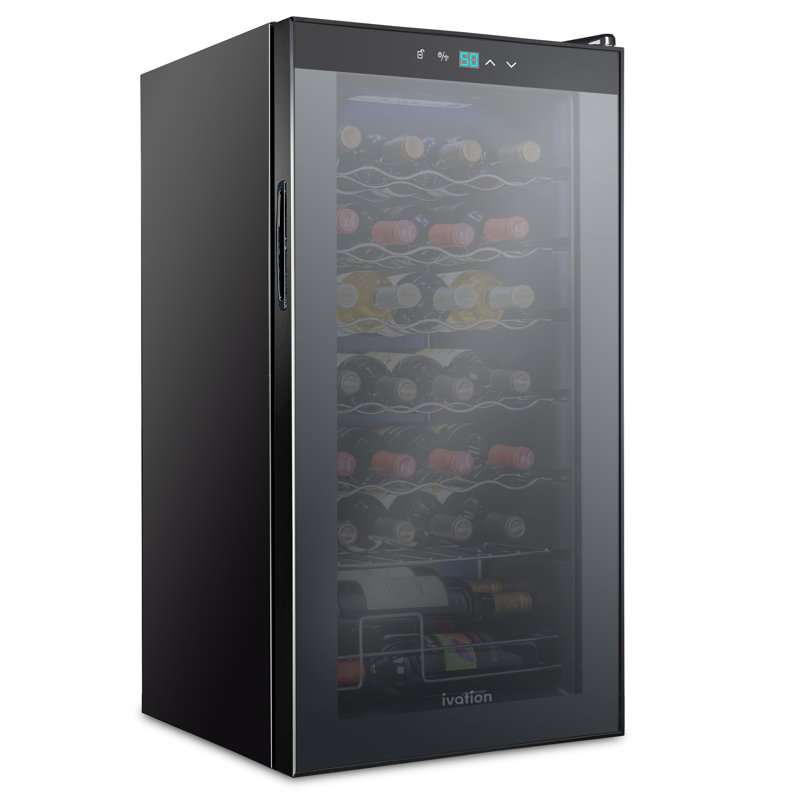 Ivation 28 Bottle Single Zone Freestanding Wine Refrigerator Reviews Wayfair