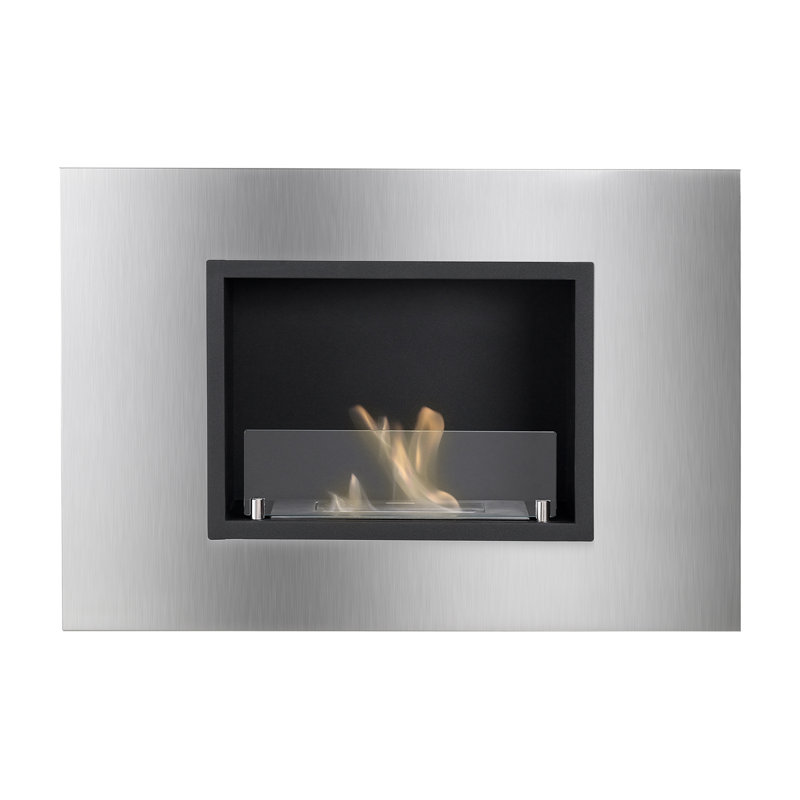 Orren Ellis Geof Recessed Wall Mounted Ethanol Fireplace Wayfair