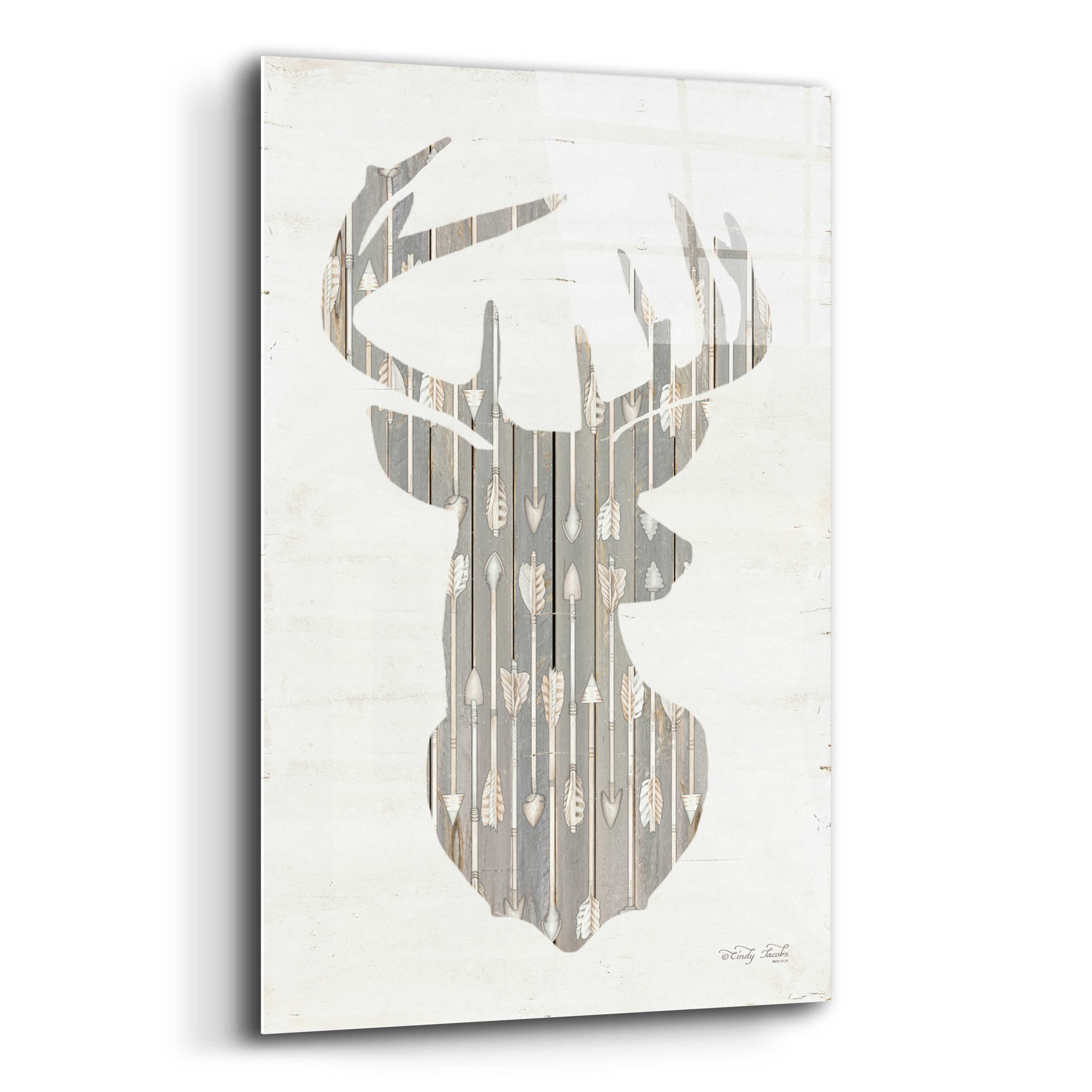 Millwood Pines Deer And Arrows Silhouette by Cindy Jacobs - Graphic Art ...