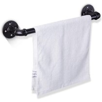 Details about    Industrial Iron Pipe Towel Rack Holder Heavy Duty Rustic Hand Towel Bar, 