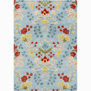 Lillian Blue/Yellow Floral Area Rug