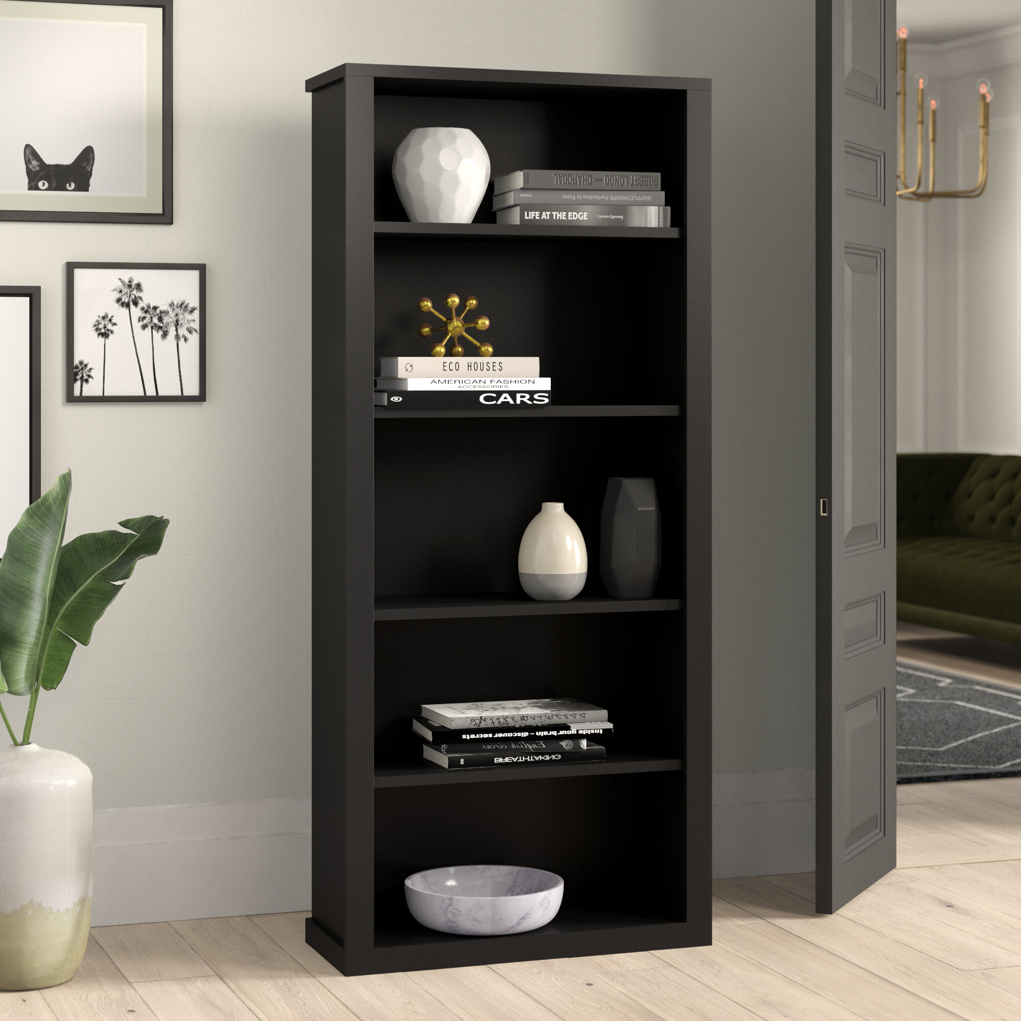 Mercury Row® Groce 72'' H x 31.5'' W Standard Bookcase & Reviews | Wayfair