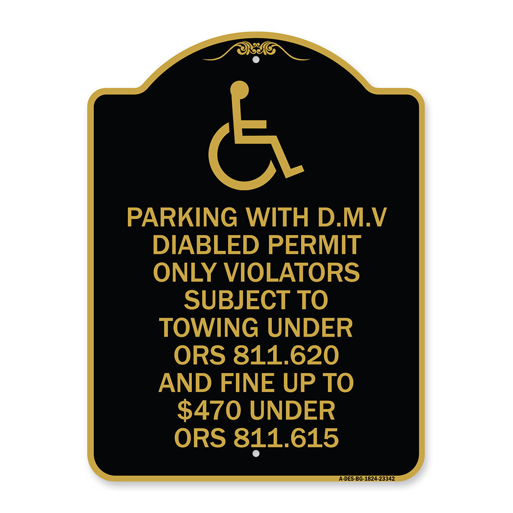 Reserved Parking Handicapped Wall Art Decor Novelty Notice Aluminum Metal Sign 