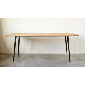 Fermin Recycled Wood and Metal Dining Table by Gracie Oaks