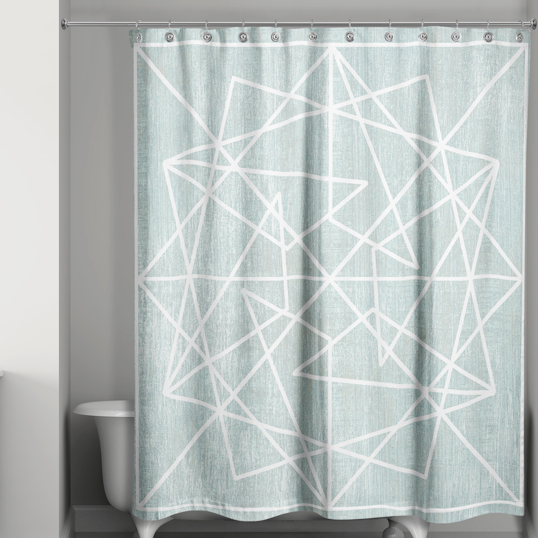 Corrigan Studio Millette Geometric Single Shower Curtain Wayfair