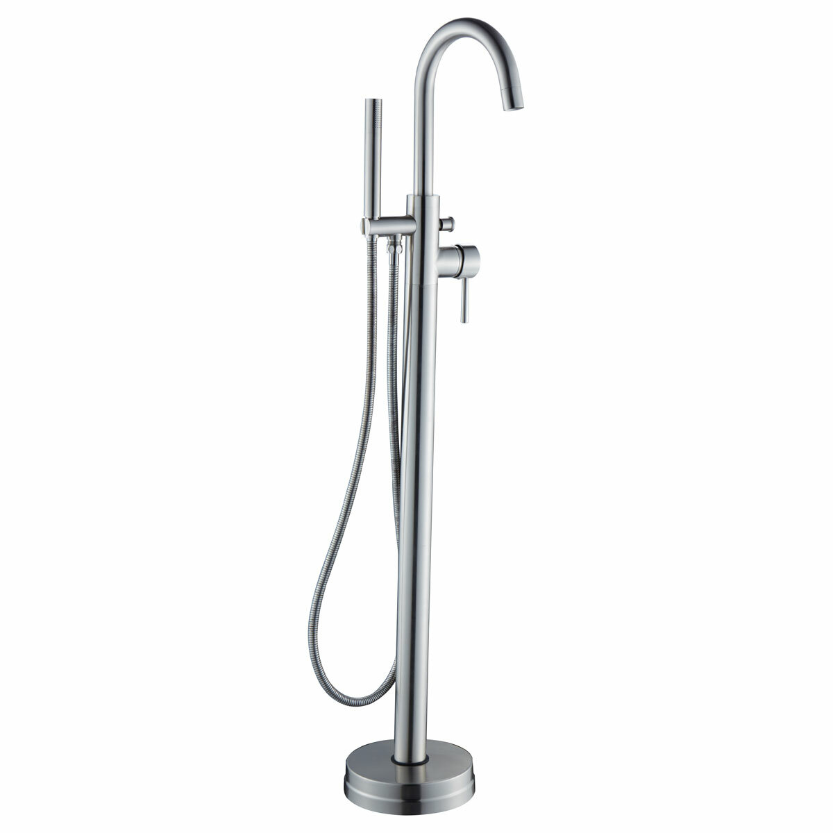 Lesscare Single Handle Floor Mounted Tub Faucet With Hand Shower