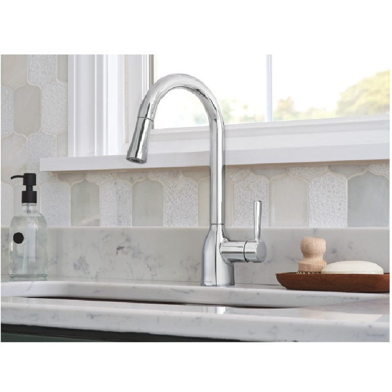 Moen Adler Pull Down Single Handle Kitchen Faucet With Power Clean