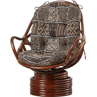 Sandstone Rattan Swivel Rocker by Loon Peak Looking for