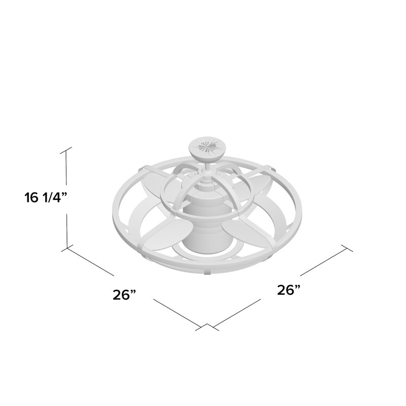 Laurel Foundry Modern Farmhouse 26 Wilburton 3 Blade Outdoor