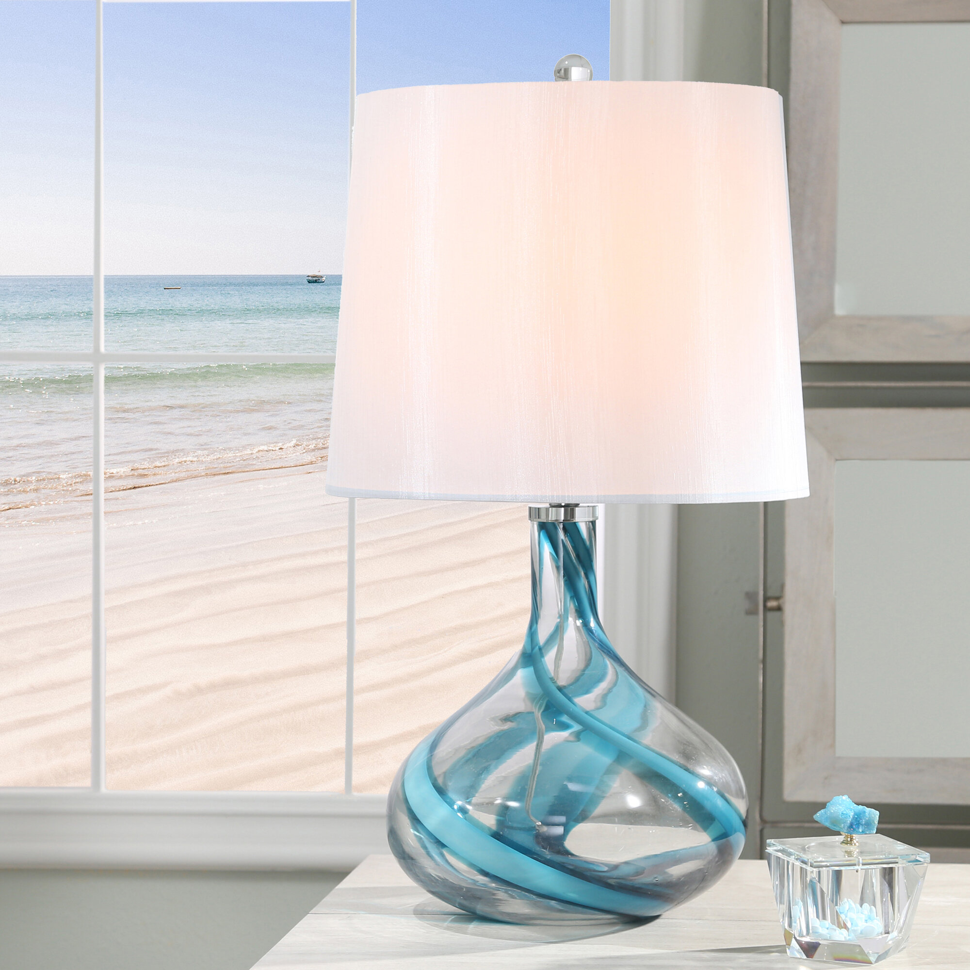 art glass table lamps