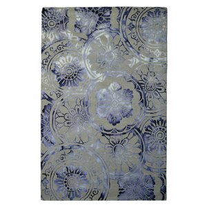 Wool Hand-Tufted Ivory/Purple Area Rug