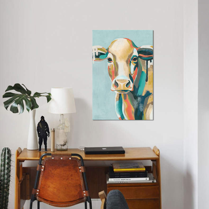 Colorful Cows I By Grace Popp Wrapped Canvas Graphic Art Print Allmodern