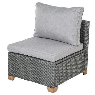 Wicker Armless Sofa