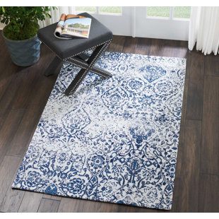 Abstract Area Rugs Birch Lane Orourke Ivory Navy Area Rug