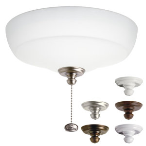 3-Light Bowl Ceiling Fan Light Kit