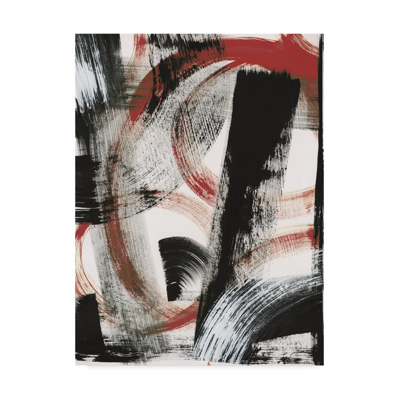 Ebern Designs Lps In 33 Ii Red Acrylic Painting Print On Wrapped